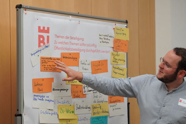 Themen der Beteiligung an einer Pinnwand