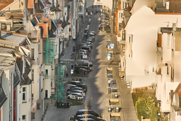 Ansicht der Teilstrecke von oben.